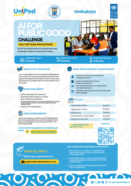 Applications Now Open for the AI for Public Good Challenge
